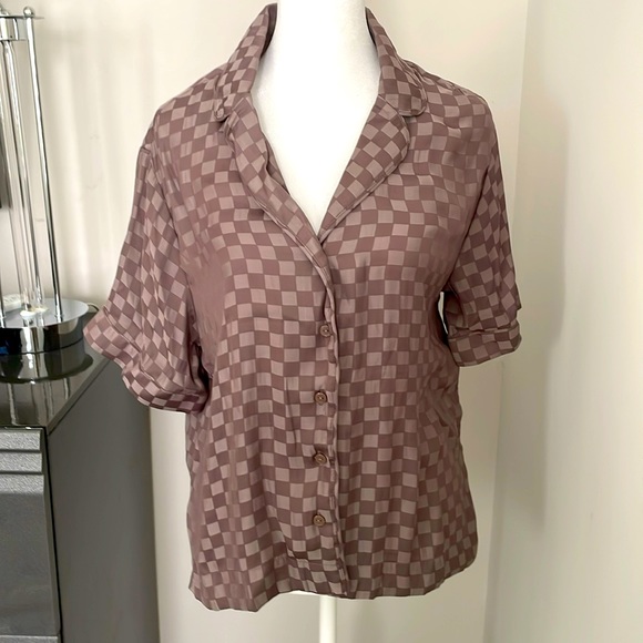GAP satin pajama top- can be worn as blouse. - Picture 1 of 6